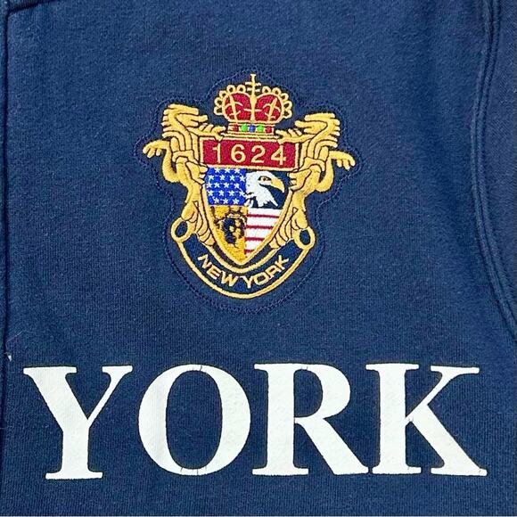 Robin Ruth New York 3 Navy Blue Zip Up Sweatshirt Large - Picture 5 of 8